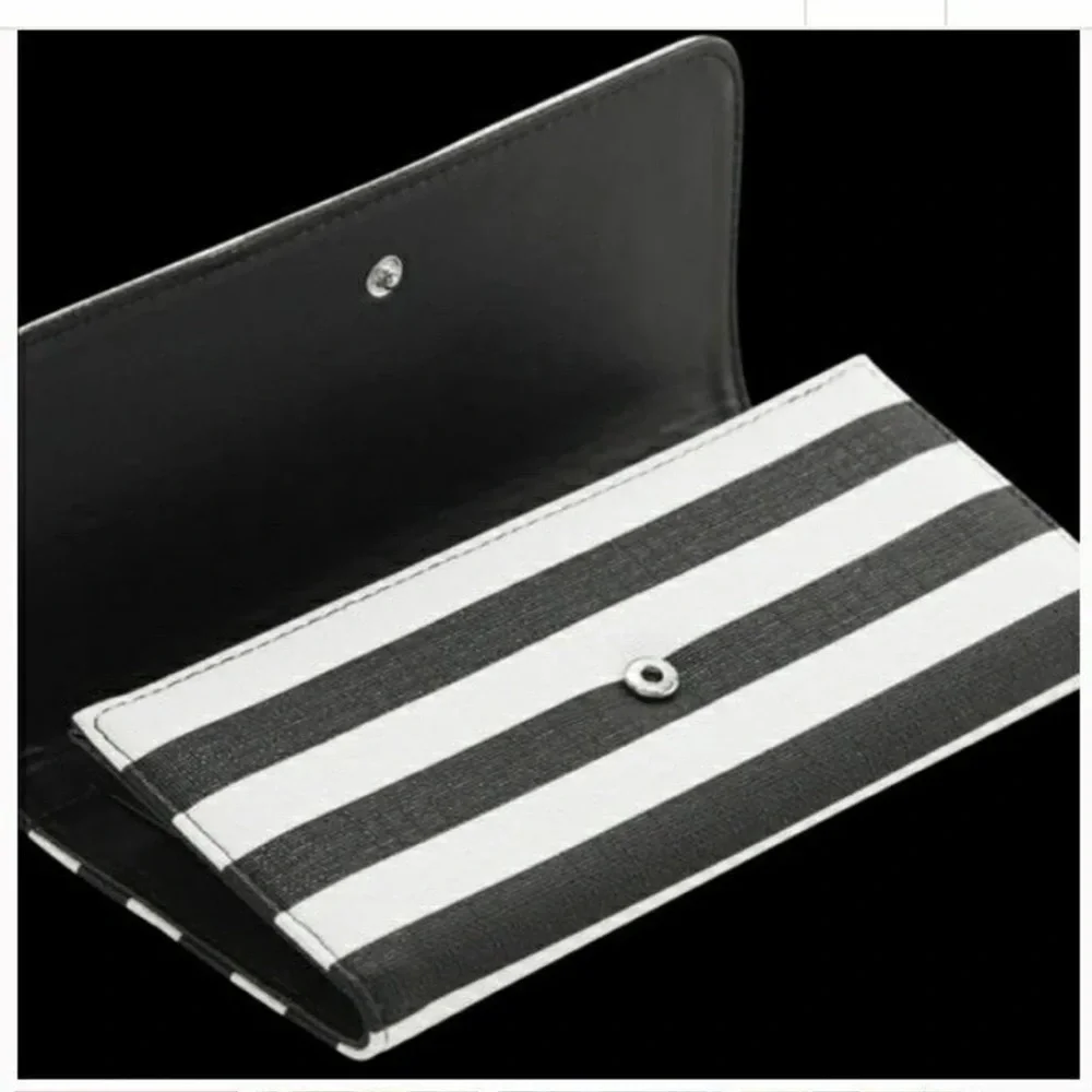 Kut from the Kloth black & white striped wallet NWT